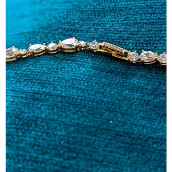 Nadri Crystal CZ Tennis Necklace Gold Plated - Picture 12 of 16